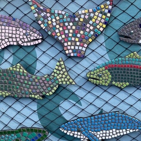 mosaics shaped like fish